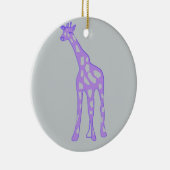 LILA Giraffe Keramikornament (Rechts)