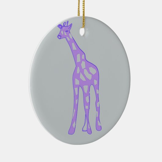LILA Giraffe Keramikornament (Rechts)