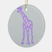 LILA Giraffe Keramikornament (Links)