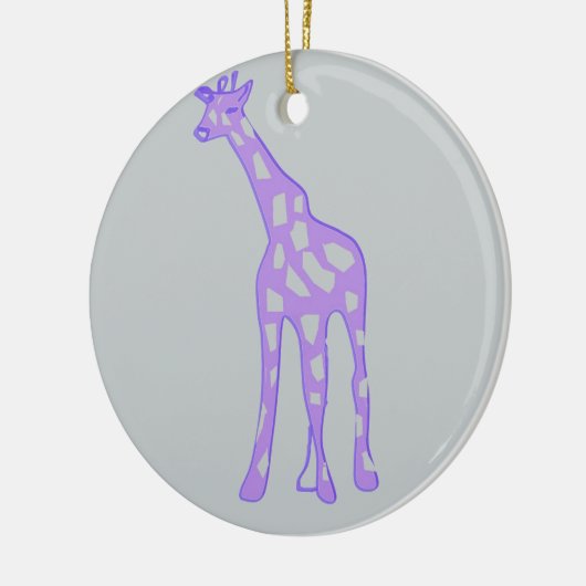 LILA Giraffe Keramikornament (Links)
