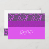 Lila Giraffe Muster UAWG RSVP Karte (Vorne/Hinten)