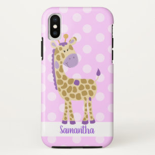Lila Giraffe Personalisiert Handy Fall Case-Mate iPhone Hülle