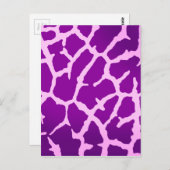 Lila Giraffe Postkarte (Vorne/Hinten)