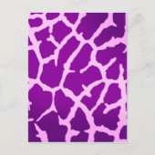 Lila Giraffe Postkarte (Vorderseite)