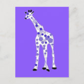 LILA Giraffe Postkarte (Vorderseite)
