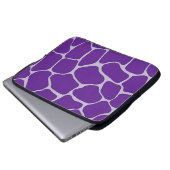 Lila Giraffe Print Electronics Bag Laptopschutzhülle (Vorne Knopf)