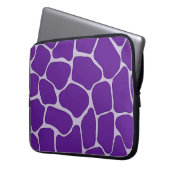 Lila Giraffe Print Electronics Bag Laptopschutzhülle (Vorderseite Links)