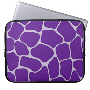 Lila Giraffe Print Electronics Bag Laptopschutzhülle