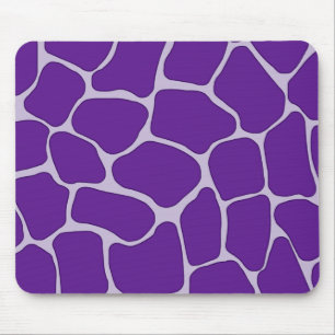 Lila Giraffe Print Mousepad