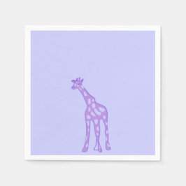 lila Giraffe Serviette