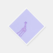 lila Giraffe Serviette (Ecke)