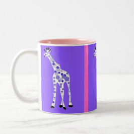 LILA Giraffe Zweifarbige Tasse