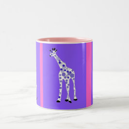 LILA Giraffe Zweifarbige Tasse