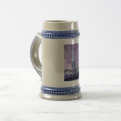 Lila Giraffen Bierglas (Vorderseite Links)
