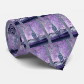 Lila Giraffen Krawatte (Gerollt)