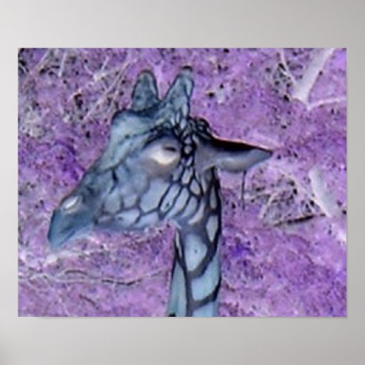 Lila Giraffen Poster (Vorne)