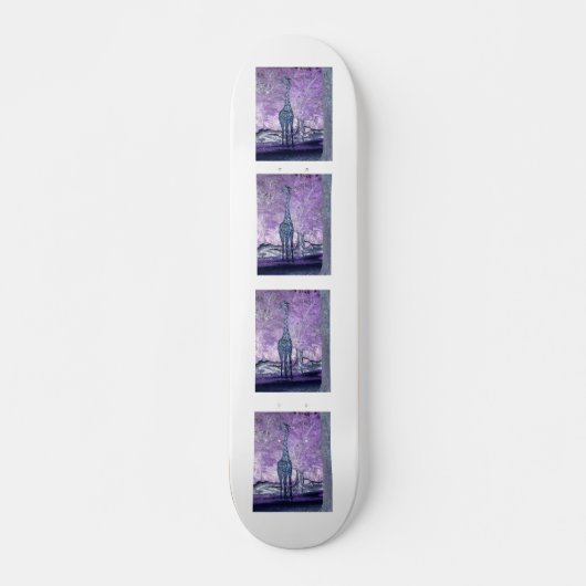 Lila Giraffen Skateboard (Vorne)