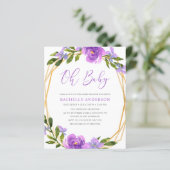 Lila Girl-Babydusche mit Blumengeometrie (Stehend Vorderseite)