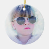 Lila Girl First Heilige Kommunion Foto Keramik Ornament (Vorne)