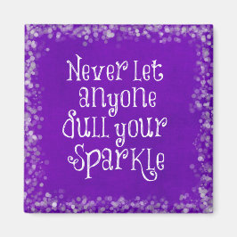 Lila Girl-Inspiration-Sparkle-Zitat Magnet
