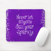 Lila Girl-Inspiration-Sparkle-Zitat Mousepad (Mit Mouse)