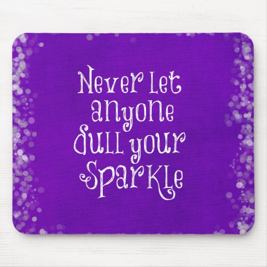 Lila Girl-Inspiration-Sparkle-Zitat Mousepad (Vorne)
