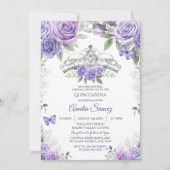 Lila Girl Sweet 16. Geburtstag Einladung (Vorderseite)