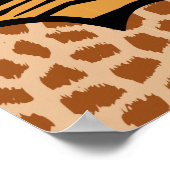 Lila Girly-Animal-Printzeichen mit einem Namen Poster (Ecke)