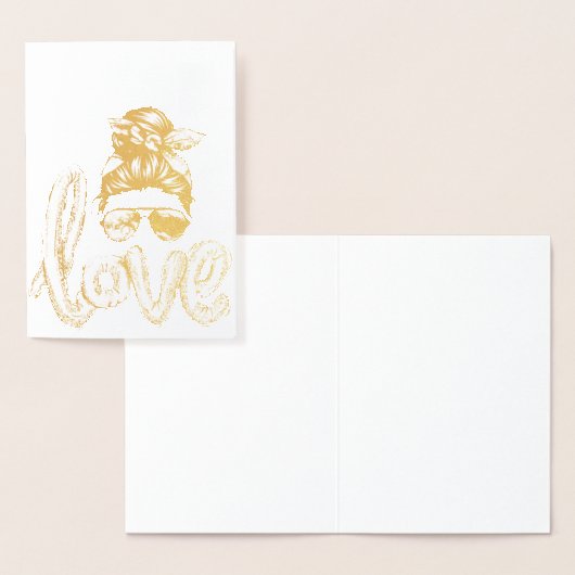 Lila Girly Girl-Sonnenbrille Valentinstag Liebe Folienkarte (Anzeige)