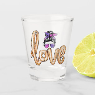 Lila Girly Girl-Sonnenbrille Valentinstag Liebe Schnapsglas