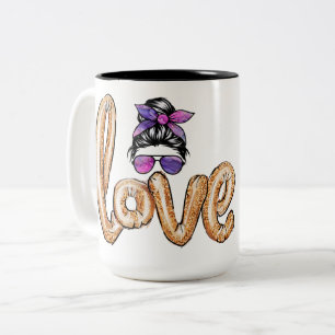 Lila Girly Girl-Sonnenbrille Valentinstag Liebe Zweifarbige Tasse