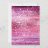 Lila Girly Glitzer Sparkle Sweet 16 Geburtstag Einladung (Rückseite)