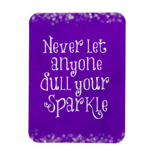 Lila Girly Inspirational Schein-Zitat Magnet