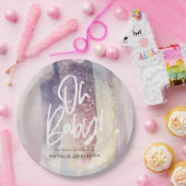 Lila Girtter-Baby-Dusche-Party Pappteller (Party)