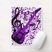 Lila Gitarre_ Mousepad (Mit Mouse)