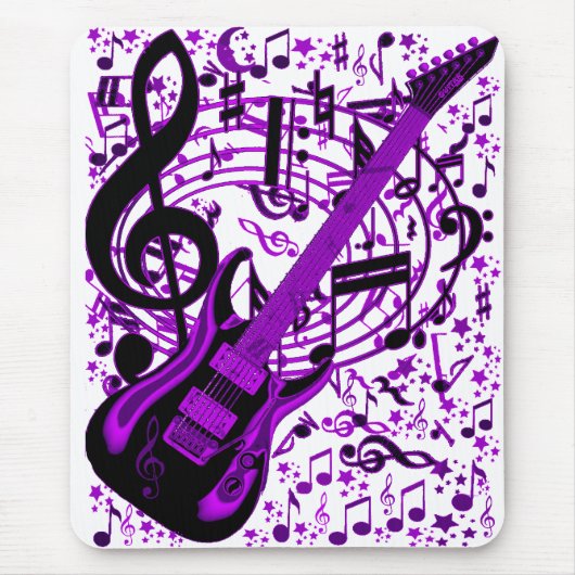 Lila Gitarre_ Mousepad (Vorne)