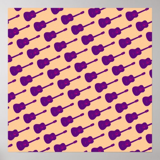 lila Gitarre Poster (Vorne)