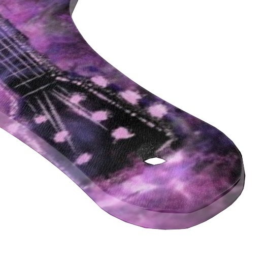 Lila Gitarrist Cutting Board Music Schneidebrett (Ecke)