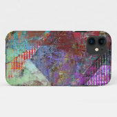 Lila Gitter Case-Mate iPhone Hülle (Rückseite (Horizontal))