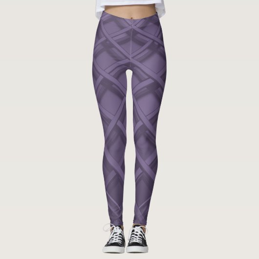 Lila Gitter-Leggings Leggings (Vorderseite)