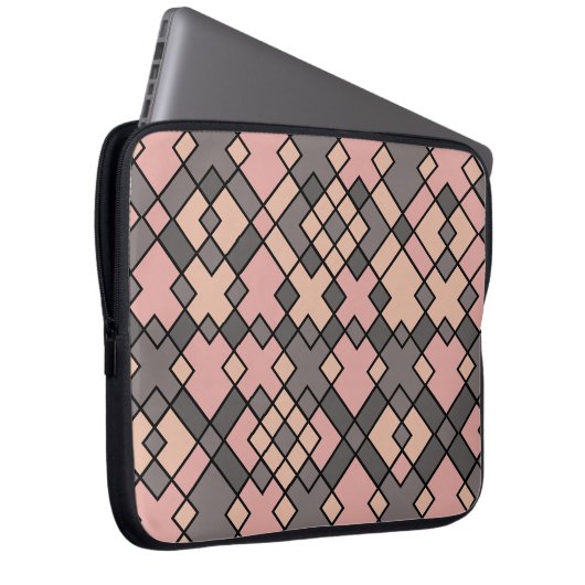 lila Gitterstruktur Laptopschutzhülle (Vorne Rechts)