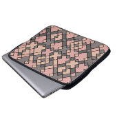 lila Gitterstruktur Laptopschutzhülle (Vorne Knopf)