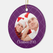 Lila Gitterurlaub Foto Erinnerung fühlend Keramikornament (Links)