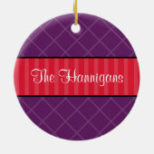 Lila Gitterurlaub Foto Erinnerung fühlend Keramikornament (Hinten)