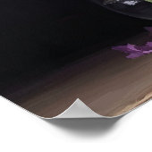 Lila Gladiolus Blume Art Print Poster (Ecke)