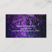Lila Glam Abstrakt Chic Beauty Visitenkarte (Rückseite)