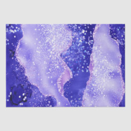 Lila Glam-Achat-Glitter-Funkeldesign Seidenpapier