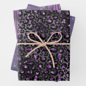 Lila Glam Animal Print Geschenkpapier Set (Beispiel)