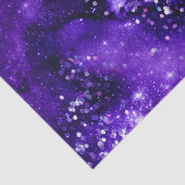 Lila Glam Galaxy Glitter Funkel Design Seidenpapier (Detail)