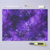 Lila Glam Galaxy Glitter Funkel Design Seidenpapier (Handwerk)
